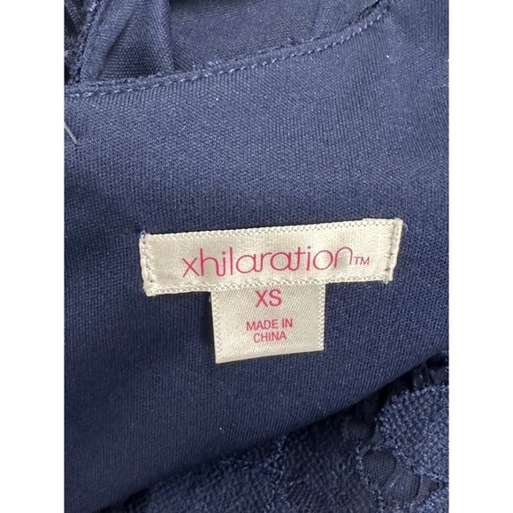 Xhilaration Size XS Girls Chest 15" Short Sleeve Dess Lacey Design Open Back - Picture 6 of 10